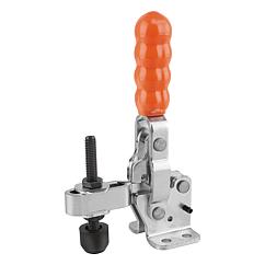 K0058 Kipp Toggle clamps vertical with flat foot and adjustable clamping