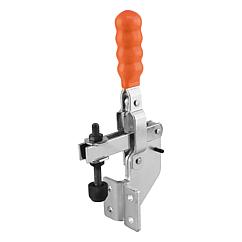 K0062 Kipp Toggle clamps vertical with angled foot and adjustable clamping