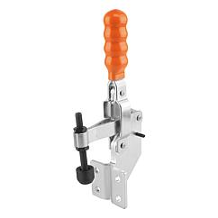K0063 Toggle clamps vertical with angled foot and fixed clamping