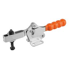 K0074 Kipp Toggle clamps horizontal with flat foot and adjustable clamping