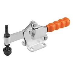 K0075 Kipp Toggle clamps horizontal with flat foot and fixed clamping