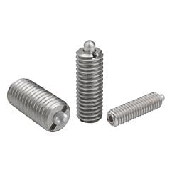 K0319 Kipp Spring plungers with hexagon socket and thrust pin, stainless
