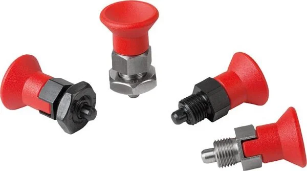 K0631 Kipp Red Handle Indexing plungers short version