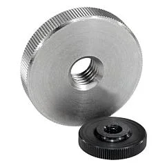 K0144 Knurled nuts flat steel and stainless steel 06120