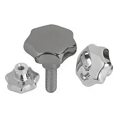 K0150 Kipp Star grips stainless steel, similar to DIN 6336