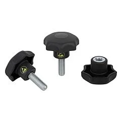 K0155 Kipp Star grips antistatic similar to DIN 6336