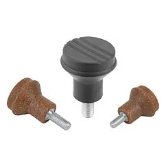 K0251 Kipp Mushroom knobs biopolymer external thread