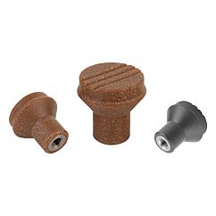 K0251 Kipp Mushroom knobs biopolymer internal thread