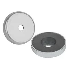 K0554 Kipp magnets shallow pot with counterbore hard ferrite