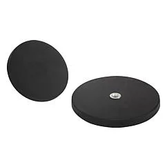 K0562 Kipp magnets shallow pot with internal thread NdFeB, with rubber