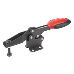 K0660 Kipp toggle clamps horizontal with safety interlock with flat foot