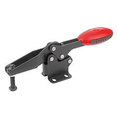 K0660 Kipp toggle clamps horizontal with flat foot and adjustable clamping