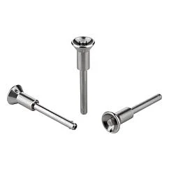 K0791 Kipp Ball lock pins with mushroom grip self-locking, stainless steel