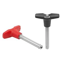 K0792 Kipp Ball lock pins with T-grip, self-locking