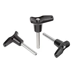 K0793 kipp Ball lock pins with L-grip, self-locking