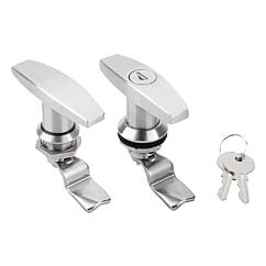 K1109 Kipp quarter-turn locks, stainless steel with T-grip