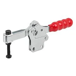 K1239 Toggle clamps horizontal with straight foot and adjustable clamping spindle