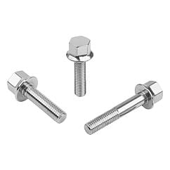 K1492 Kipp Stainless steel hexagon head screws with collar for Hygienic USIT® seal and shim washers