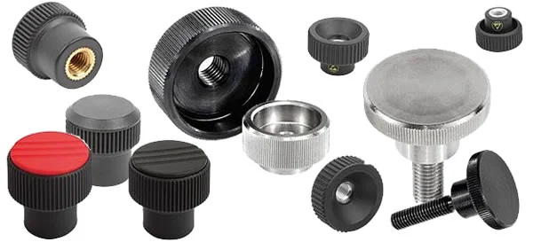 Knurled nuts, screws & knobs