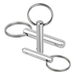 K0365 Kipp Locking pins with key ring
