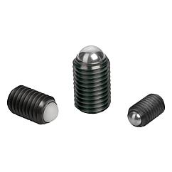 K0383 Kipp ball-end thrust screws without head with full ball