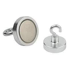 K1402 Kipp Magnets shallow pot with hook NdFeB