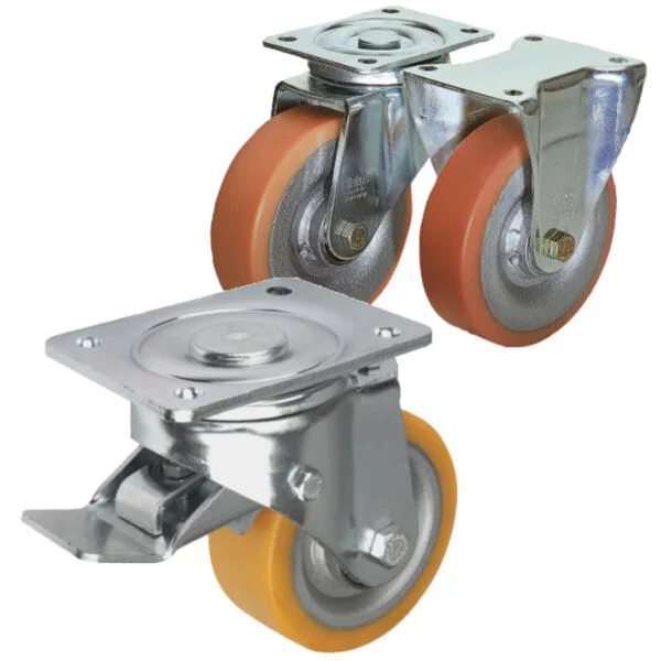 K1768 Kipp Swivel and fixed castors heavy-duty version