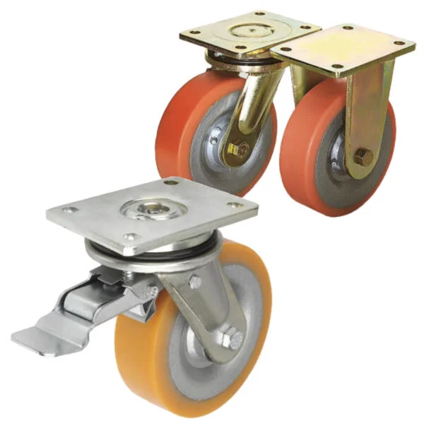 K1769 Kipp Swivel and fixed castors welded steel heavy-duty version