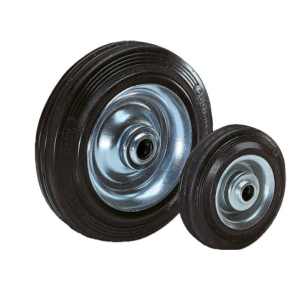 K1776 Kipp wheels rubber tyres on steel plate rims