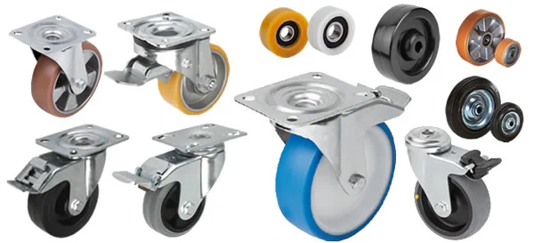 Castors, wheels, rollers