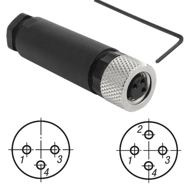 Norelem 80100_A Connectors convertible with screw fitting, Form A