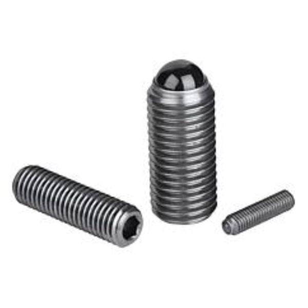 K0610 Kipp spring plungers with hexagon socket and ceramic ball, stainless steel