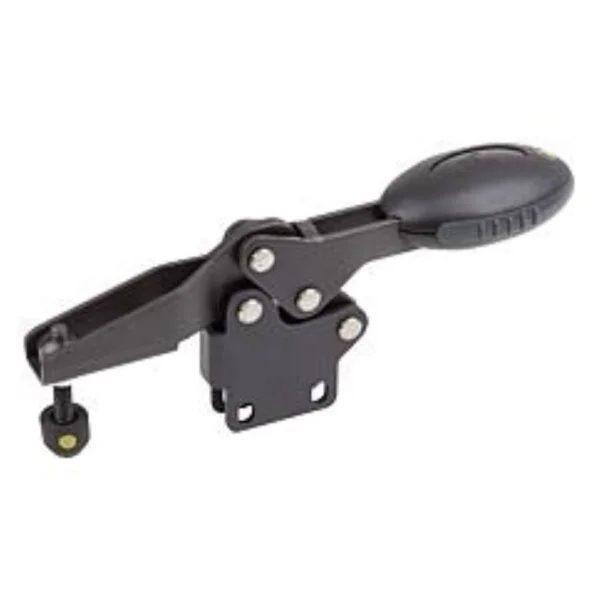 K0661 Kipp horizontal antistatic toggle clamps with straight foot and adjustable clamping spindle