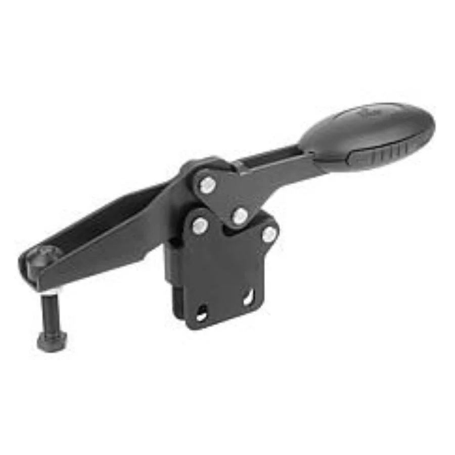 K0661 Kipp toggle clamps horizontal with straight foot and adjustable clamping spindle - Image 2