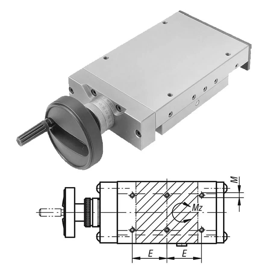 Norelem 21033 Dovetail slides with micrometer spindle and handwheel