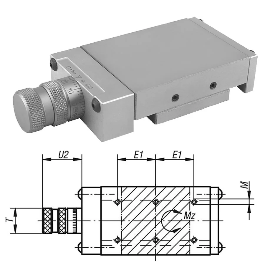 Norelem 21040 Precision slides roller mounted with micrometer spindle