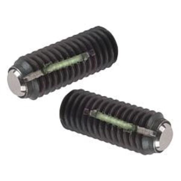 K0666 Kipp ball-end thrust screws without head with flattened ball LONG-LOK secured
