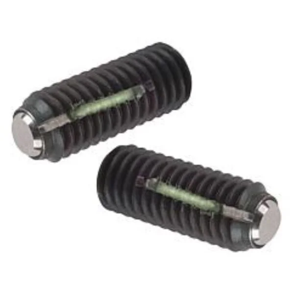 K0666 Kipp ball-end thrust screws without head with flattened ball LONG-LOK secured
