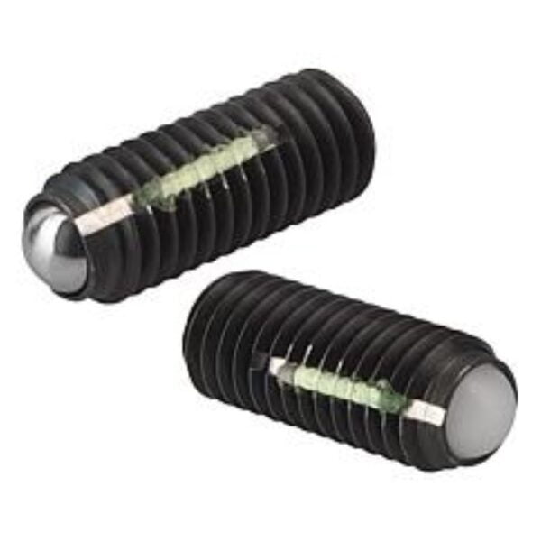 K0666 Kipp ball-end thrust screws without head with full ball, LONG-LOK secured