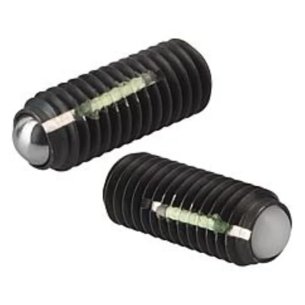 K0666 Kipp ball-end thrust screws without head with full ball, LONG-LOK secured