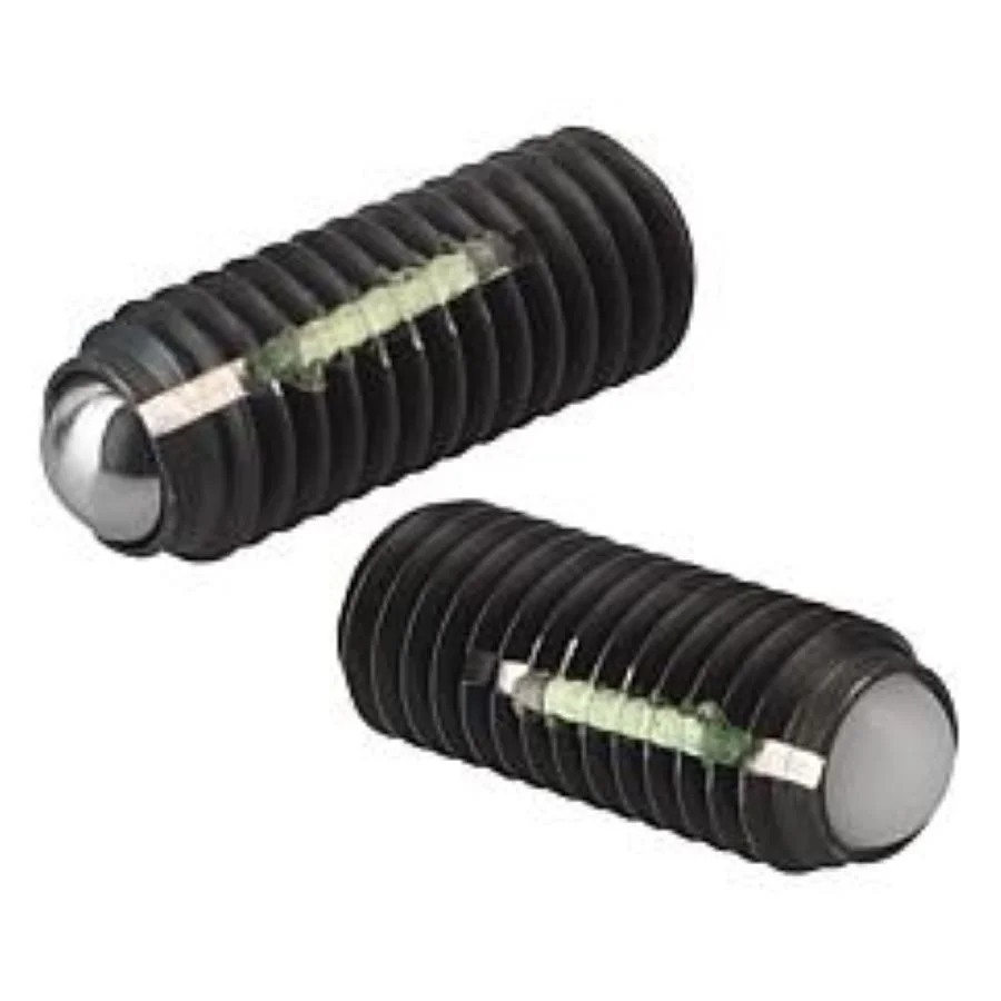 K0666 Kipp ball-end thrust screws without head with full ball, LONG-LOK secured
