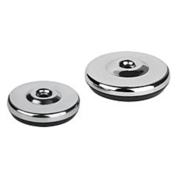 K0673 Kipp levelling feet plates with rubber base steel or stainless steel
