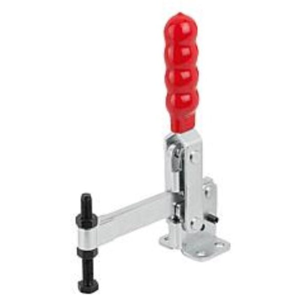 K1258 Kipp toggle clamps vertical with flat foot and full holding arm