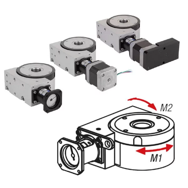 Norelem 21085 Positioning stages rotary with coaxial electric drive