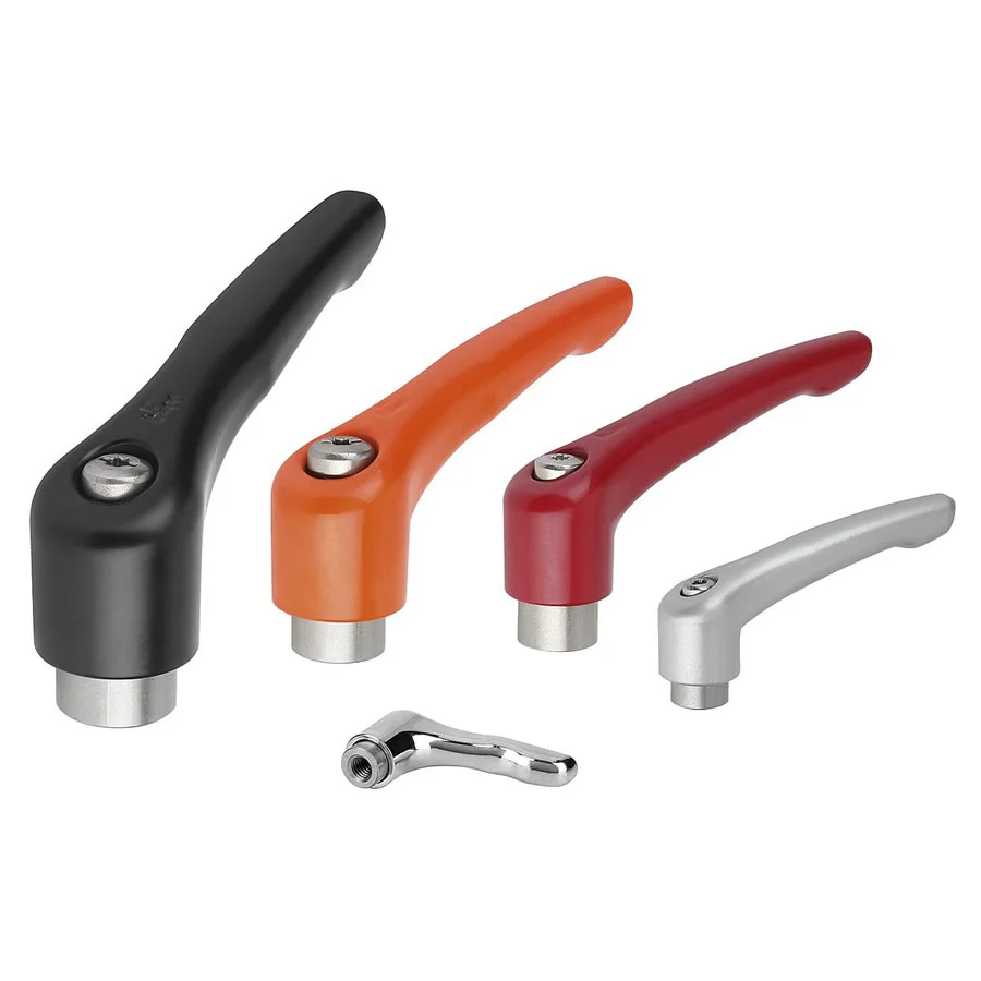 K0123 Kipp Clamping levers with internal thread, steel parts stainless steel