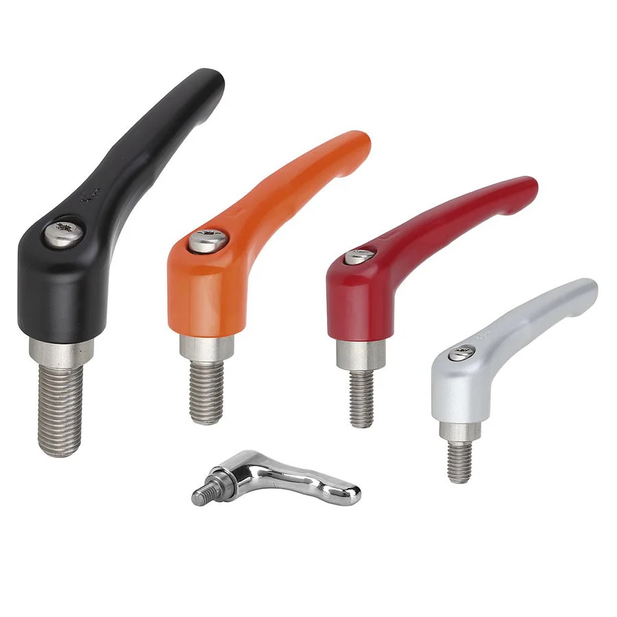 Datasheet K0123 Kipp Clamping levers with external thread, steel parts stainless steel