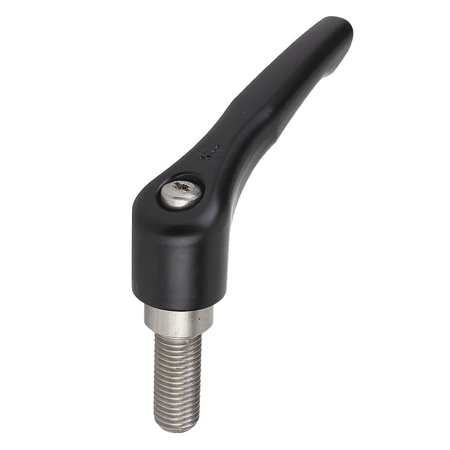 Datasheet K0123 Kipp Clamping levers with external thread, steel parts stainless steel