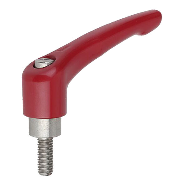 Datasheet K0123 Kipp Clamping levers with external thread, steel parts stainless steel