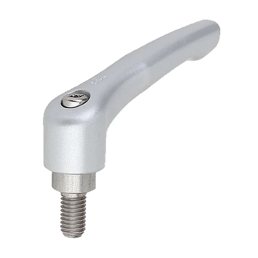 Datasheet K0123 Kipp Clamping levers with external thread, steel parts stainless steel