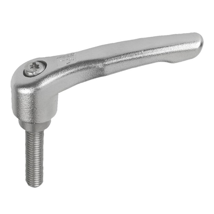K0124 Kipp Clamping levers external thread, stainless steel